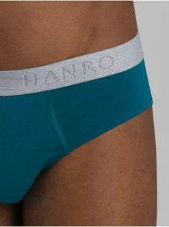 Wäsche Hanro 2er-Pack Slips Cotton Essentials In Deep Lagoon/coal Melange Günstig Kaufen -hanro shop hanro 2er pack slips cotton essentials in deep lagoon coal melange 12