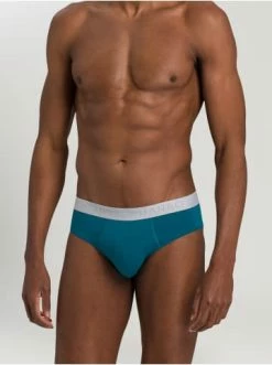 Wäsche Hanro 2er-Pack Slips Cotton Essentials In Deep Lagoon/coal Melange Günstig Kaufen -hanro shop hanro 2er pack slips cotton essentials in deep lagoon coal melange 6