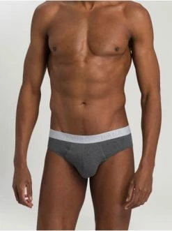 Wäsche Hanro 2er-Pack Slips Cotton Essentials In Deep Lagoon/coal Melange Günstig Kaufen -hanro shop hanro 2er pack slips cotton essentials in deep lagoon coal melange 7