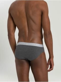 Wäsche Hanro 2er-Pack Slips Cotton Essentials In Deep Lagoon/coal Melange Günstig Kaufen -hanro shop hanro 2er pack slips cotton essentials in deep lagoon coal melange 9