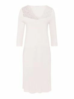 Große Größen Hanro 3/4 Arm Nachthemd Moments 100cm In Crystal Pink Günstig Kaufen