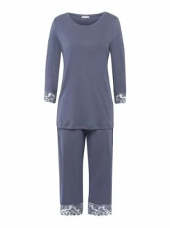 Große Größen Hanro 3/4 Arm Pyjama Moments In Pigeon Günstig Kaufen