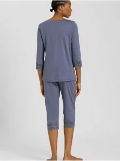 Große Größen Hanro 3/4 Arm Pyjama Moments In Pigeon Günstig Kaufen -hanro shop hanro 3 4 arm pyjama moments in pigeon 3