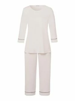 Große Größen Hanro 3/4 Arm Pyjama Natural Comfort In Almond Günstig Kaufen