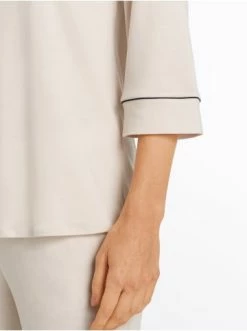 Große Größen Hanro 3/4 Arm Pyjama Natural Comfort In Almond Günstig Kaufen -hanro shop hanro 3 4 arm pyjama natural comfort in almond 4