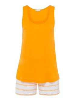 Große Größen Hanro Ärmelloser Pyjama Laura In Sunny Stripe Günstig Kaufen