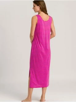 Große Größen Hanro Ärmelloses Nachthemd Laura (130cm) In Berry Stripe Günstig Kaufen -hanro shop hanro armelloses nachthemd laura 130cm in berry stripe 3