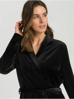 Wäsche Hanro Bademantel Favourites In Black Beauty Günstig Kaufen -hanro shop hanro bademantel favourites in black beauty 5