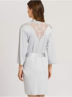 Wäsche Hanro Bademantel Mae Kimono In Silver Grey Günstig Kaufen -hanro shop hanro bademantel mae kimono in silver grey 3