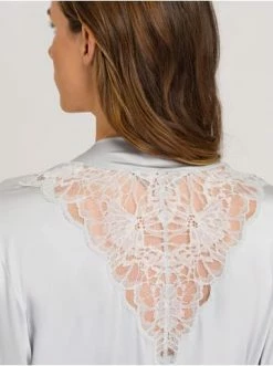 Wäsche Hanro Bademantel Mae Kimono In Silver Grey Günstig Kaufen -hanro shop hanro bademantel mae kimono in silver grey 5