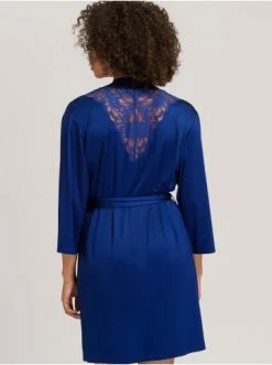 Wäsche Hanro Bademantel Mae Kimono In Space Blue Günstig Kaufen -hanro shop hanro bademantel mae kimono in space blue 3