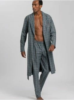 Hanro Bademantel Night & Day In Arctic Plaid Check Günstig Kaufen -hanro shop hanro bademantel night and day in arctic plaid check 4