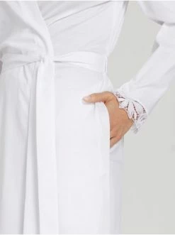 Wäsche Hanro Bademantel Zelda 130cm In Weiß Günstig Kaufen -hanro shop hanro bademantel zelda 130cm in weiss 4