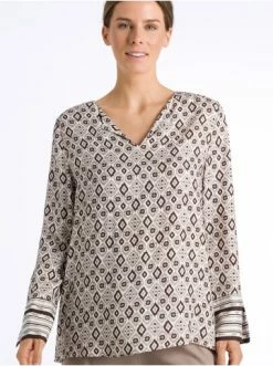 Große Größen Hanro Homewear Longsleeve Favourites In Boho Print Günstig Kaufen -hanro shop hanro homewear longsleeve favourites in boho print 2