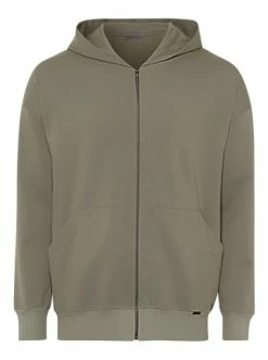 Sweat & Fleece Hanro Kapuzensweatjacke Natural Living In Antique Green Günstig Kaufen