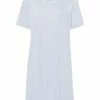 Große Größen Hanro Kurzarm Nachthemd Cotton Deluxe 90cm In Blue Glow Günstig Kaufen