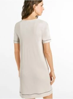Große Größen Hanro Kurzarm Nachthemd Natural Comfort 90cm In Almond Günstig Kaufen -hanro shop hanro kurzarm nachthemd natural comfort 90cm in almond 3