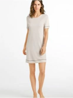 Große Größen Hanro Kurzarm Nachthemd Natural Comfort 90cm In Almond Günstig Kaufen -hanro shop hanro kurzarm nachthemd natural comfort 90cm in almond 4