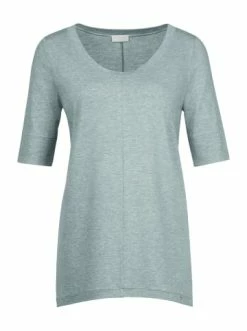 Große Größen Hanro Kurzarm Shirt Yoga In Grit Melange Günstig Kaufen