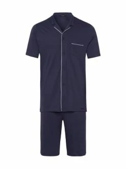 Wäsche Hanro Kurzer Pyjama Day & Night In Schwarz Günstig Kaufen