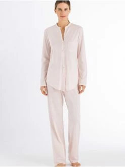 Große Größen Hanro Langarm Pyjama Cotton Deluxe In Crystal Pink Günstig Kaufen -hanro shop hanro langarm pyjama cotton deluxe in crystal pink 2
