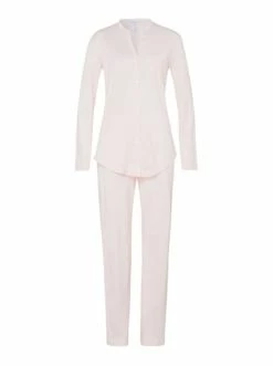 Große Größen Hanro Langarm Pyjama Cotton Deluxe In Crystal Pink Günstig Kaufen