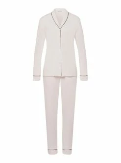 Große Größen Hanro Langarm Pyjama Natural Comfort In Almond Günstig Kaufen