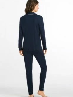 Große Größen Hanro Langarm Pyjama Natural Comfort In Dunkelblau Günstig Kaufen 11 Große Größen Hanro Langarm Pyjama Natural Comfort In Dunkelblau Günstig Kaufen -hanro shop hanro langarm pyjama natural comfort in dunkelblau 3