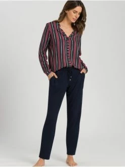 Große Größen Hanro Lange Schlafhose Sleep & Lounge In Dunkelblau Günstig Kaufen -hanro shop hanro lange schlafhose sleep and lounge in dunkelblau 4