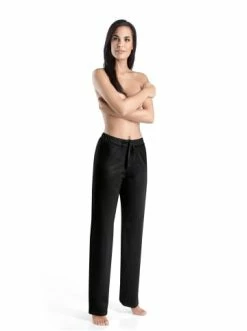 Hosen Hanro Loungehose Cotton Deluxe In Schwarz Günstig Kaufen -hanro shop hanro loungehose cotton deluxe in schwarz 2
