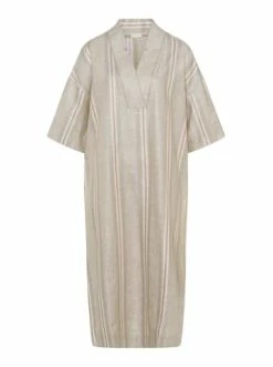Große Größen Hanro Maxikleid Urban Casuals In Affogato Stripe Günstig Kaufen