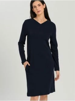 Große Größen Hanro Nachthemd Dion 100cm In Dunkelblau Günstig Kaufen -hanro shop hanro nachthemd dion 100cm in dunkelblau 2