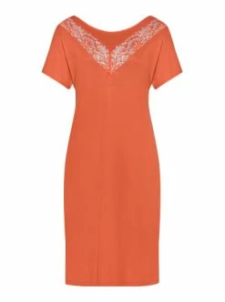 Große Größen Hanro Nachthemd Juna NW In Coral Gold Günstig Kaufen