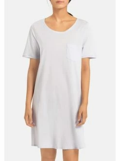 Große Größen Hanro Nachthemd Kurzarm Cotton Deluxe In Blue Glow Günstig Kaufen -hanro shop hanro nachthemd kurzarm cotton deluxe in blue glow 2