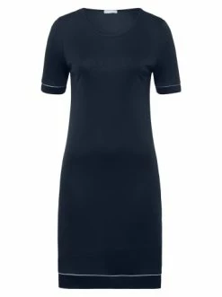 Große Größen Hanro Nachthemd Kurzarm Natural Comfort In Deep Navy Günstig Kaufen