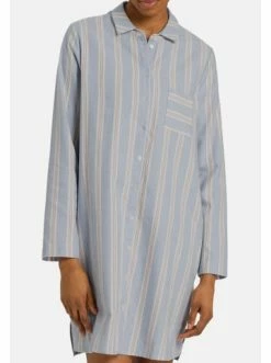 Große Größen Hanro Nachthemd Langarm Loungy Nights In Soft Stripe Günstig Kaufen -hanro shop hanro nachthemd langarm loungy nights in soft stripe 2