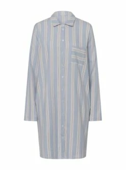 Große Größen Hanro Nachthemd Langarm Loungy Nights In Soft Stripe Günstig Kaufen