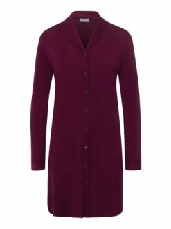 Große Größen Hanro Nachthemd Langarm Natural Comfort In Plum Günstig Kaufen