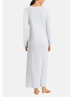 Große Größen Hanro Nachthemd Langarm Pure Essence In Blue Glow Günstig Kaufen -hanro shop hanro nachthemd langarm pure essence in blue glow 2