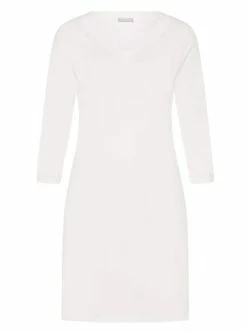 Große Größen Hanro Nachthemd Langarm Pure Essence In Off White Günstig Kaufen