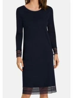 Große Größen Hanro Nachthemd Langarm Sina In Deep Navy Günstig Kaufen -hanro shop hanro nachthemd langarm sina in deep navy 2
