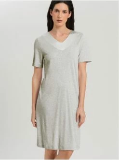 Große Größen Hanro Nachthemd Mira 100cm In Cloud Melange Günstig Kaufen -hanro shop hanro nachthemd mira 100cm in cloud melange 2