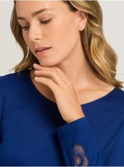 Große Größen Hanro Nachthemd Paola In Space Blue Günstig Kaufen -hanro shop hanro nachthemd paola in space blue 4