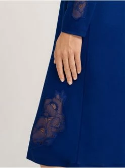 Große Größen Hanro Nachthemd Paola In Space Blue Günstig Kaufen -hanro shop hanro nachthemd paola in space blue 5