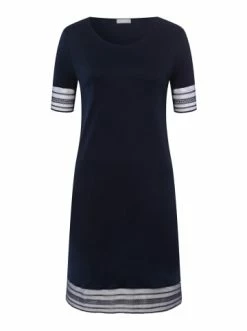 Große Größen Hanro Nachthemd Sina 100cm In Dunkelblau Günstig Kaufen