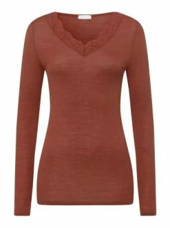 Große Größen Hanro Pullover Woolen Lace In Marsala Günstig Kaufen
