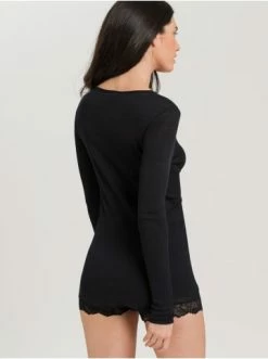 Große Größen Hanro Pullover Woolen Lace In Schwarz Günstig Kaufen -hanro shop hanro pullover woolen lace in schwarz 3