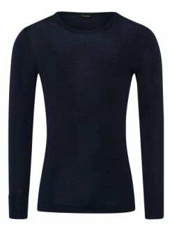 Shirts & Longsleeves Hanro Pullover Woolen Silk In Dunkelblau Günstig Kaufen