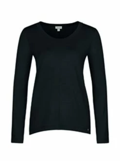 Große Größen Hanro Pullover Yoga In Schwarz Günstig Kaufen