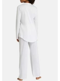 Große Größen Hanro Pyjama Cotton Deluxe In Weiß Günstig Kaufen -hanro shop hanro pyjama cotton deluxe in weiss 2